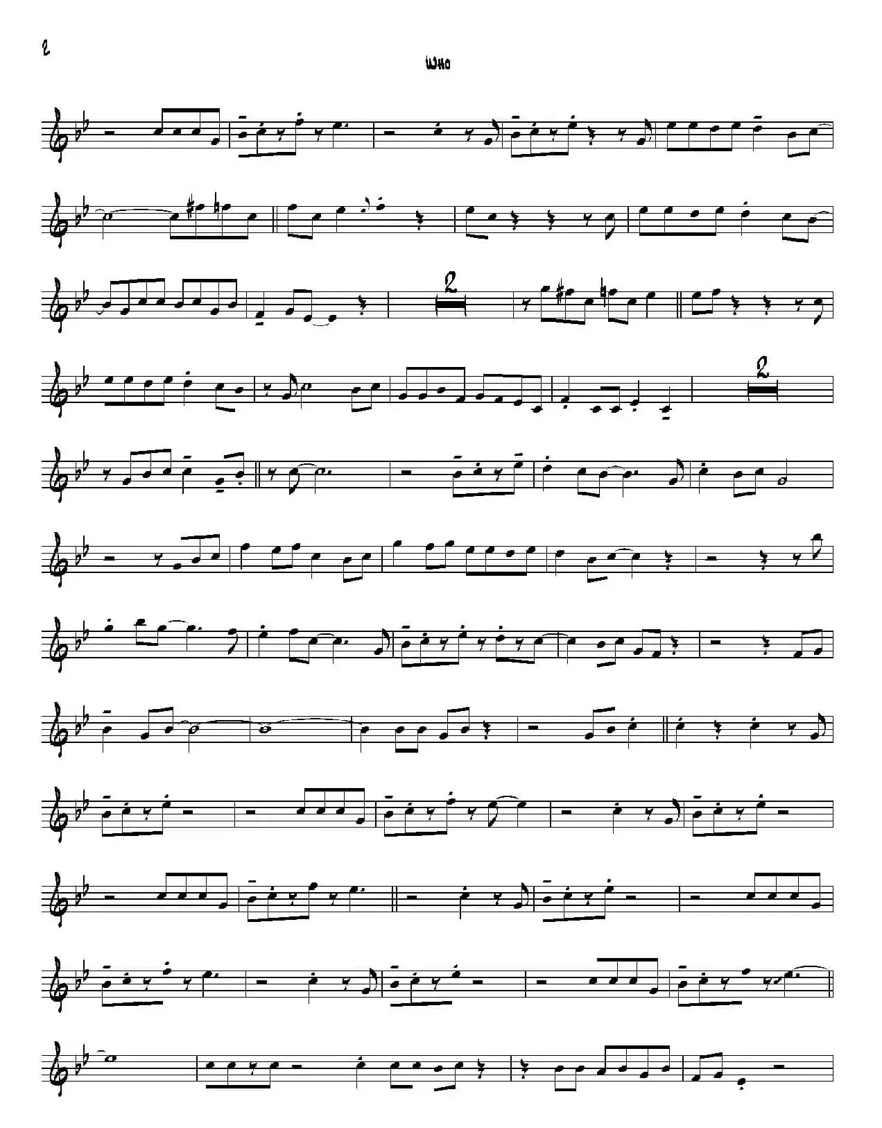 Who（中音萨克斯）