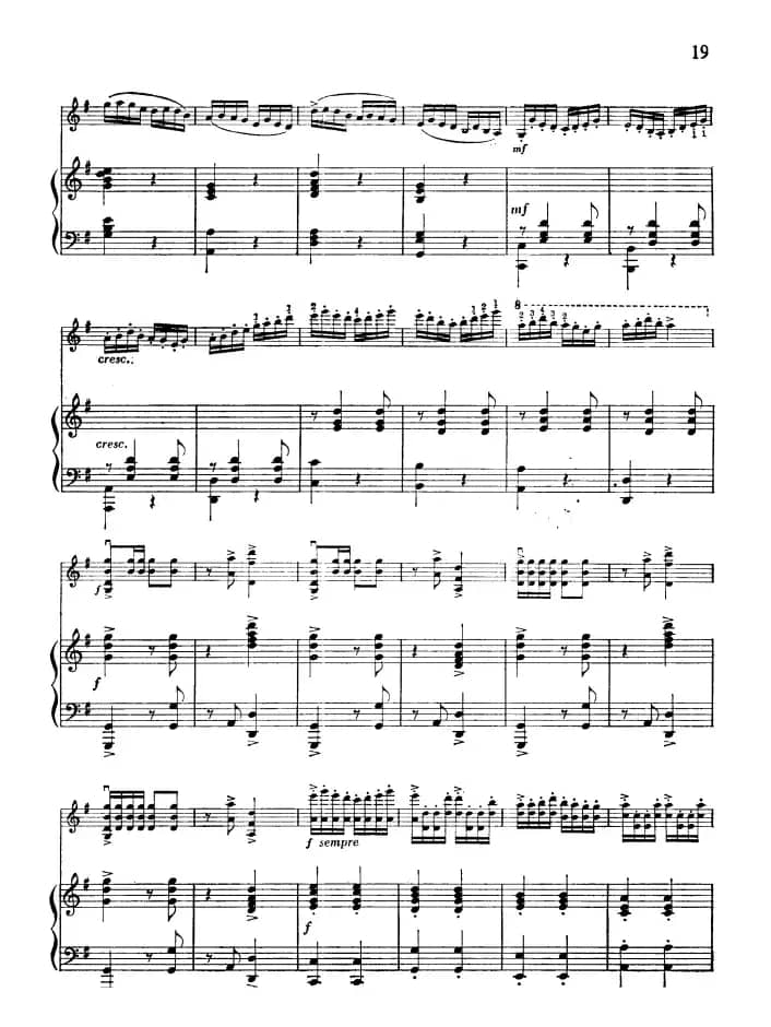 《洪湖赤卫队》随想曲（小提琴独奏+钢琴伴奏）