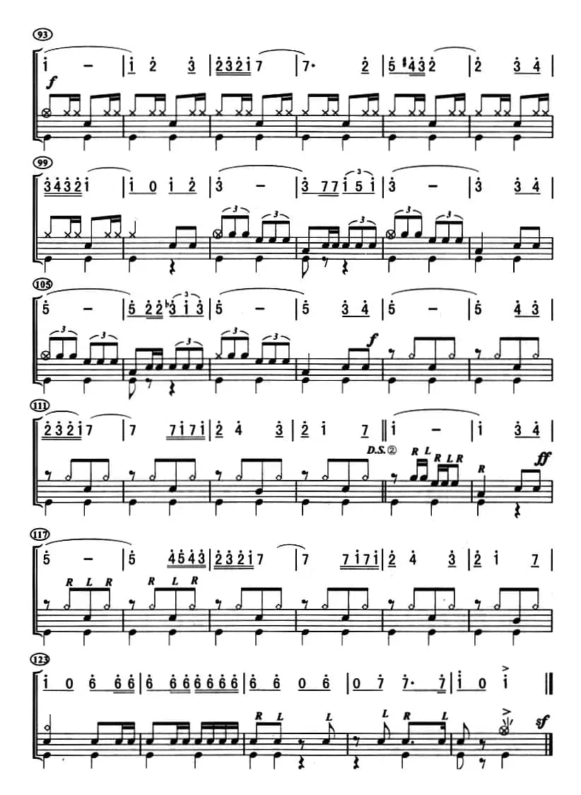 西班牙斗牛士（架子鼓、主旋律+鼓谱）