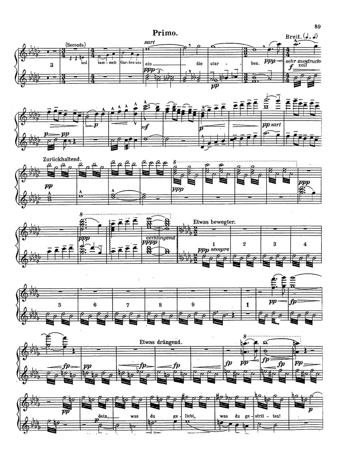 c小调第二交响曲“复活”（Ⅴ）（改编四手联弹版）