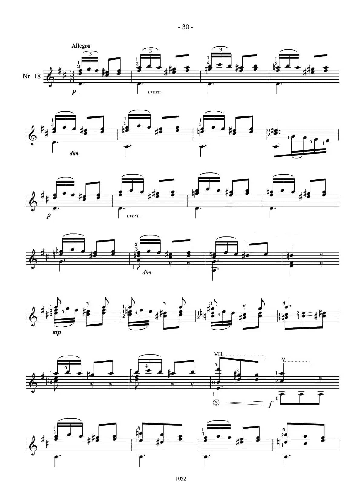 著名古典吉他练习曲（18）