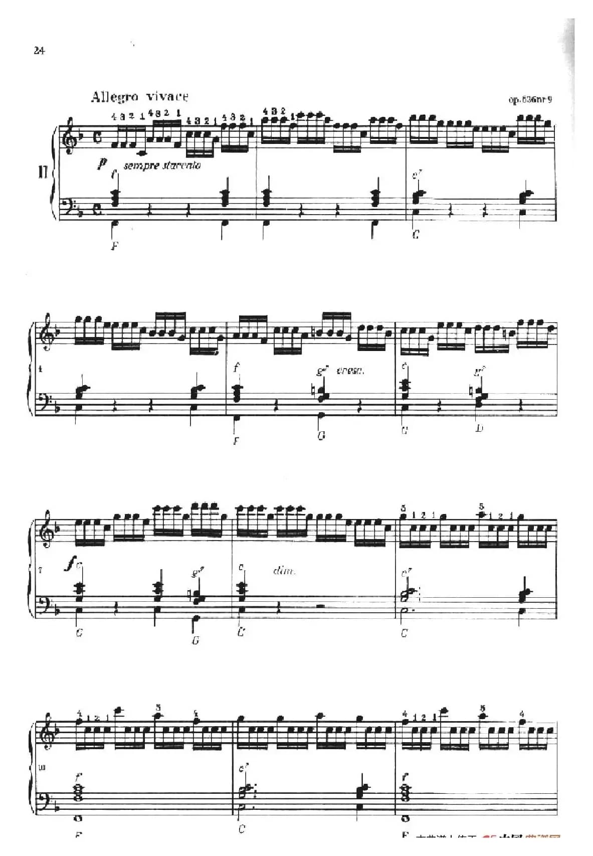 《车尔尼手风琴练习曲集》第Ⅱ册（第9——11首）