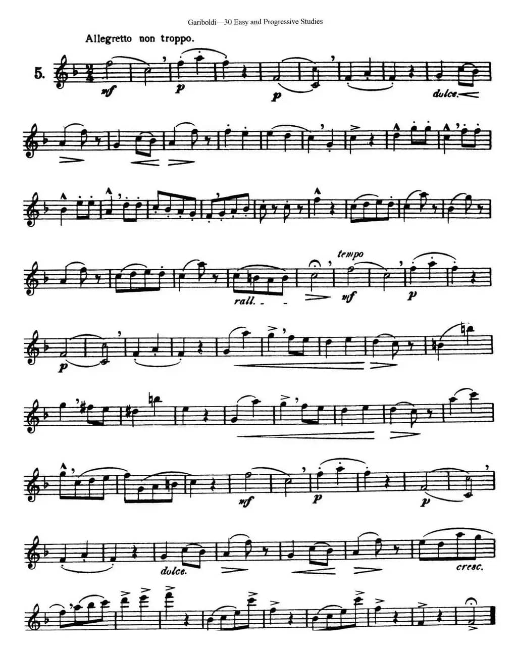 三十首基础及提高练习曲（NO.5）