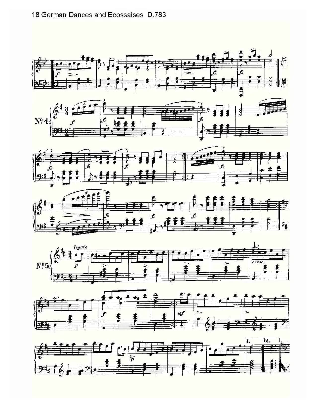 18 German Dances and Ecossaises D.783（18 德国舞曲与 Ec）