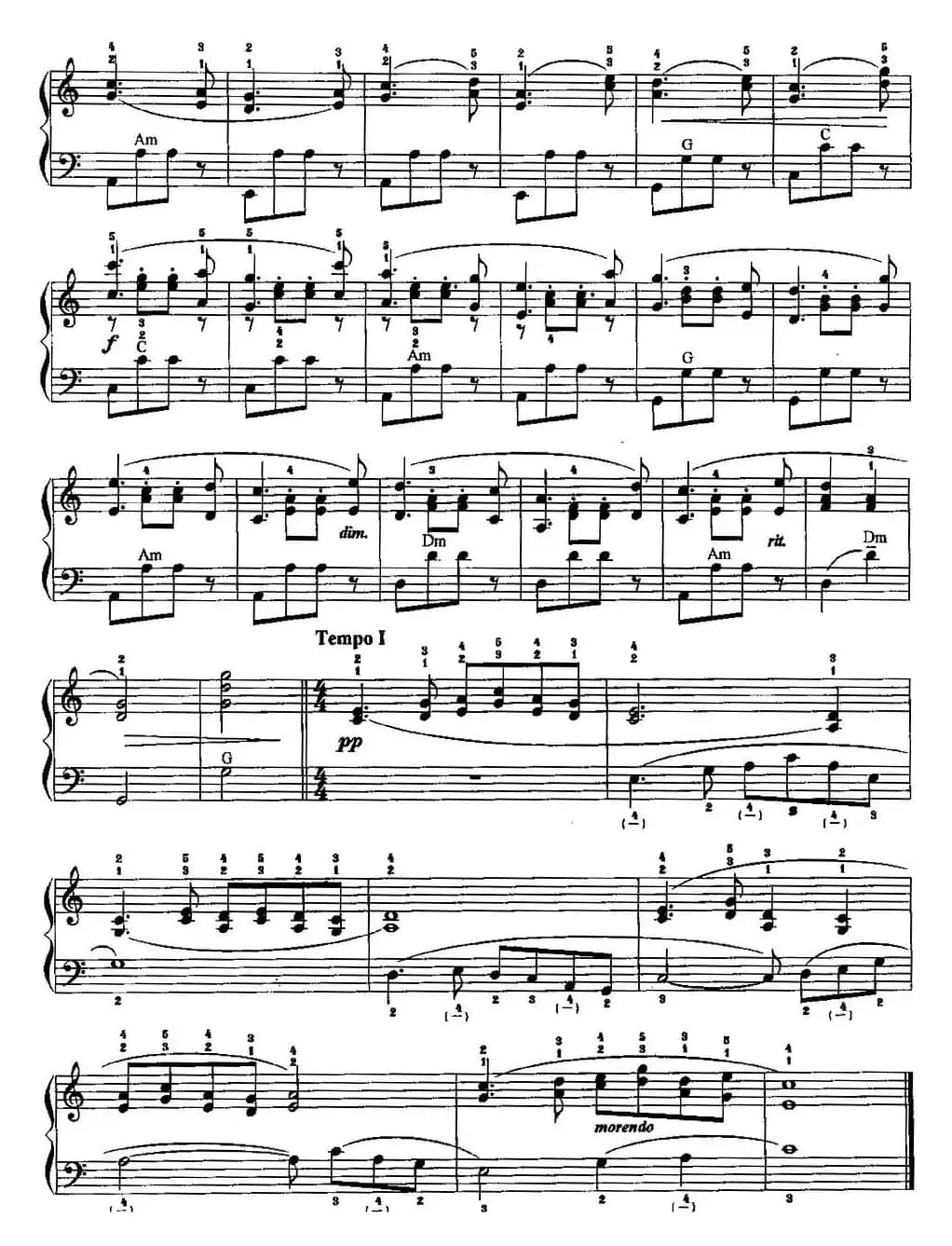 中国民歌手风琴曲集：60、渔舟唱晚