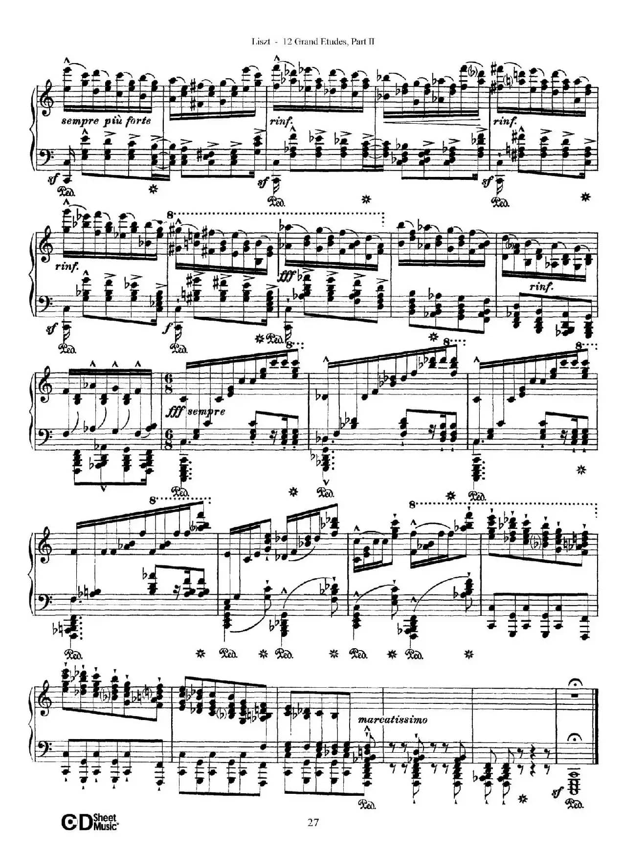 12 Grand Etudes S.137（12首华丽的练习曲·8）