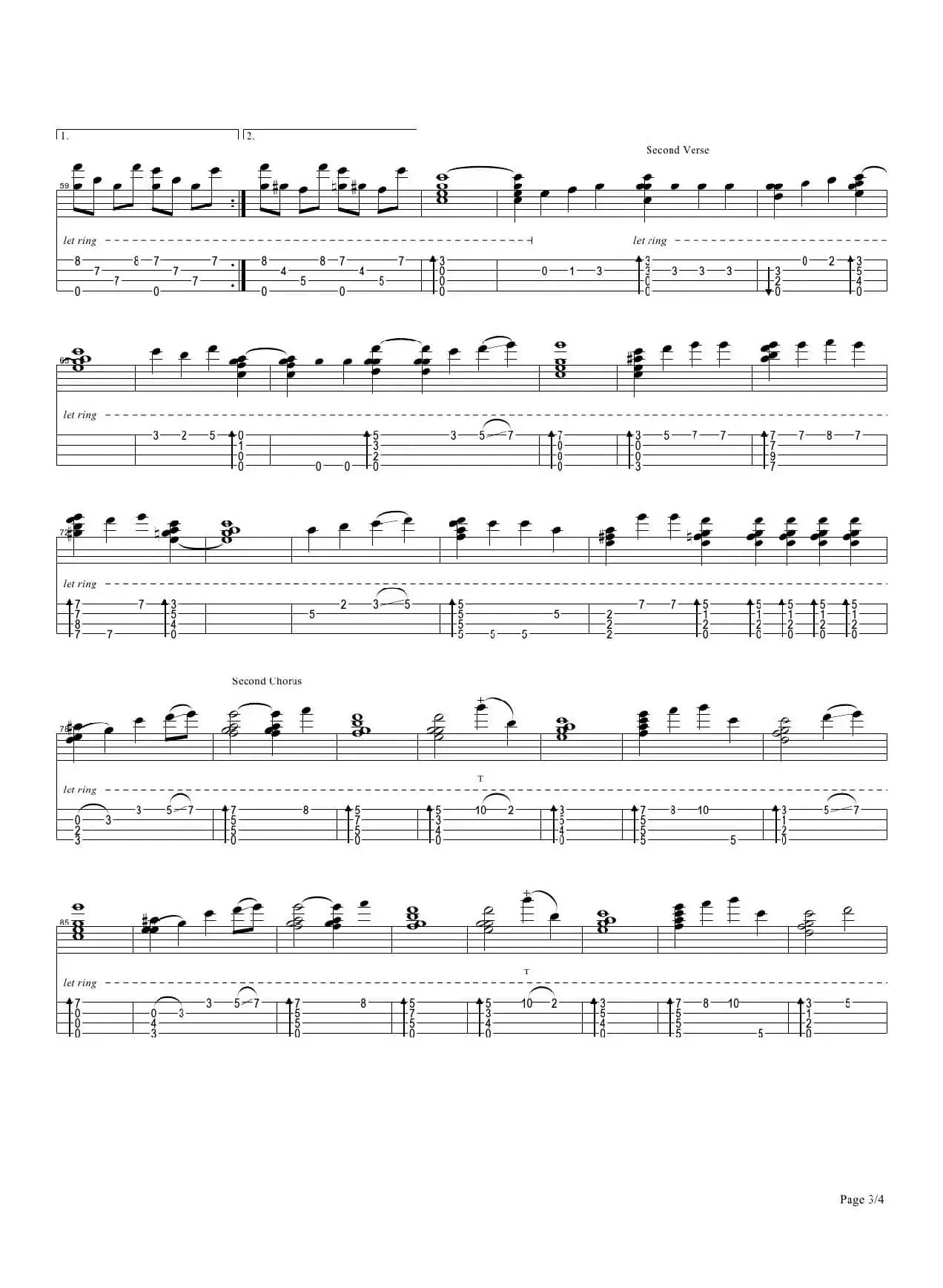 蒲公英的约定（尤克里里指弹谱）