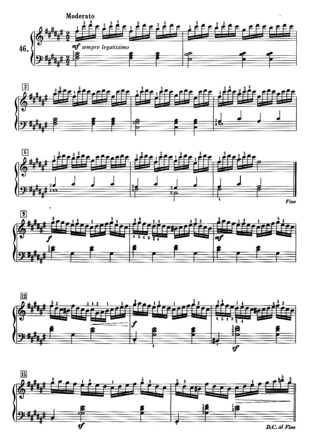 50首莱蒙钢琴练习曲 作品37（NO.46）