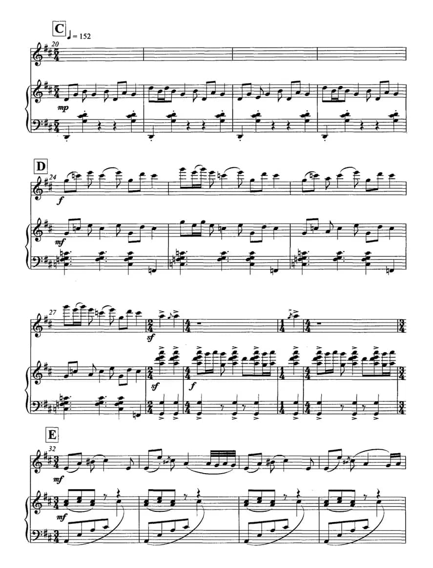 飞歌（笛子协奏曲+钢琴伴奏)P1—1）