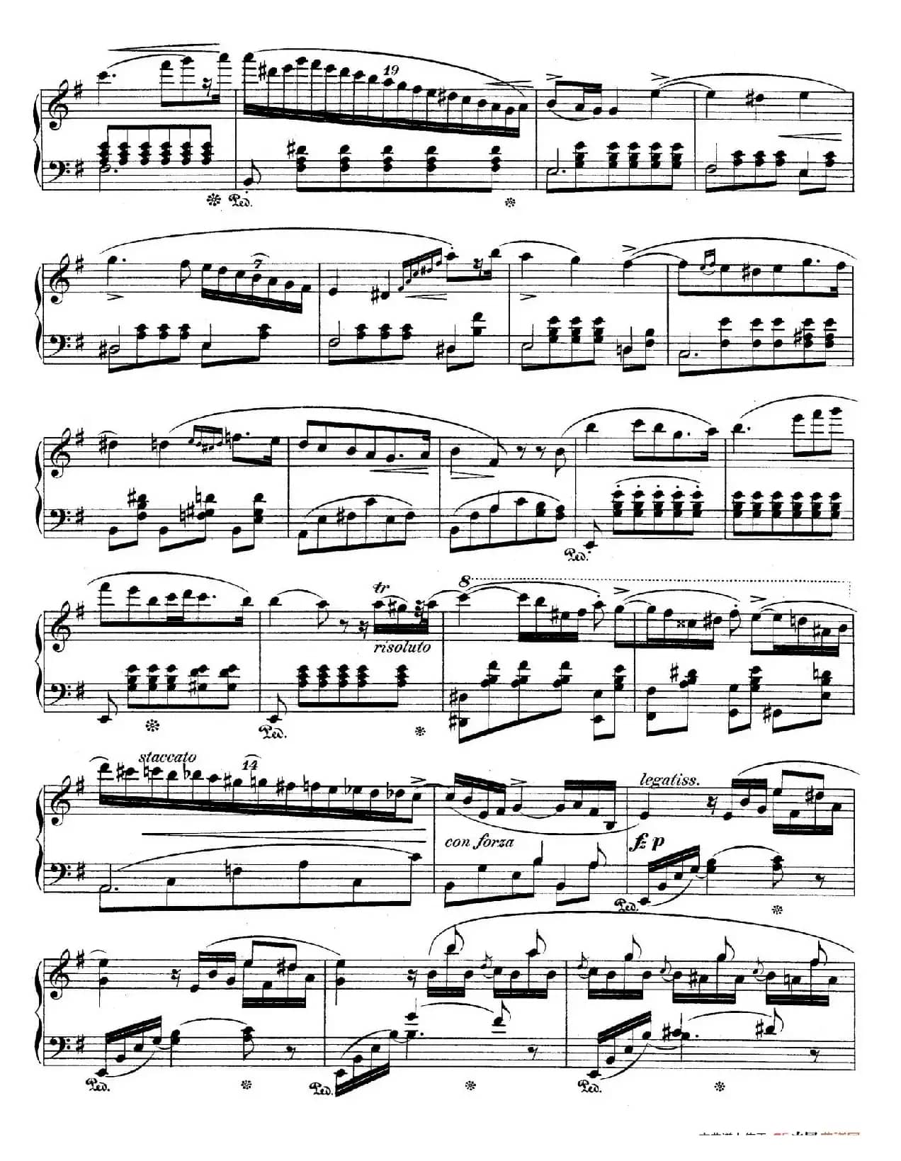 e小调第一钢琴协奏曲 Op.11(钢琴独奏版·第一乐章)