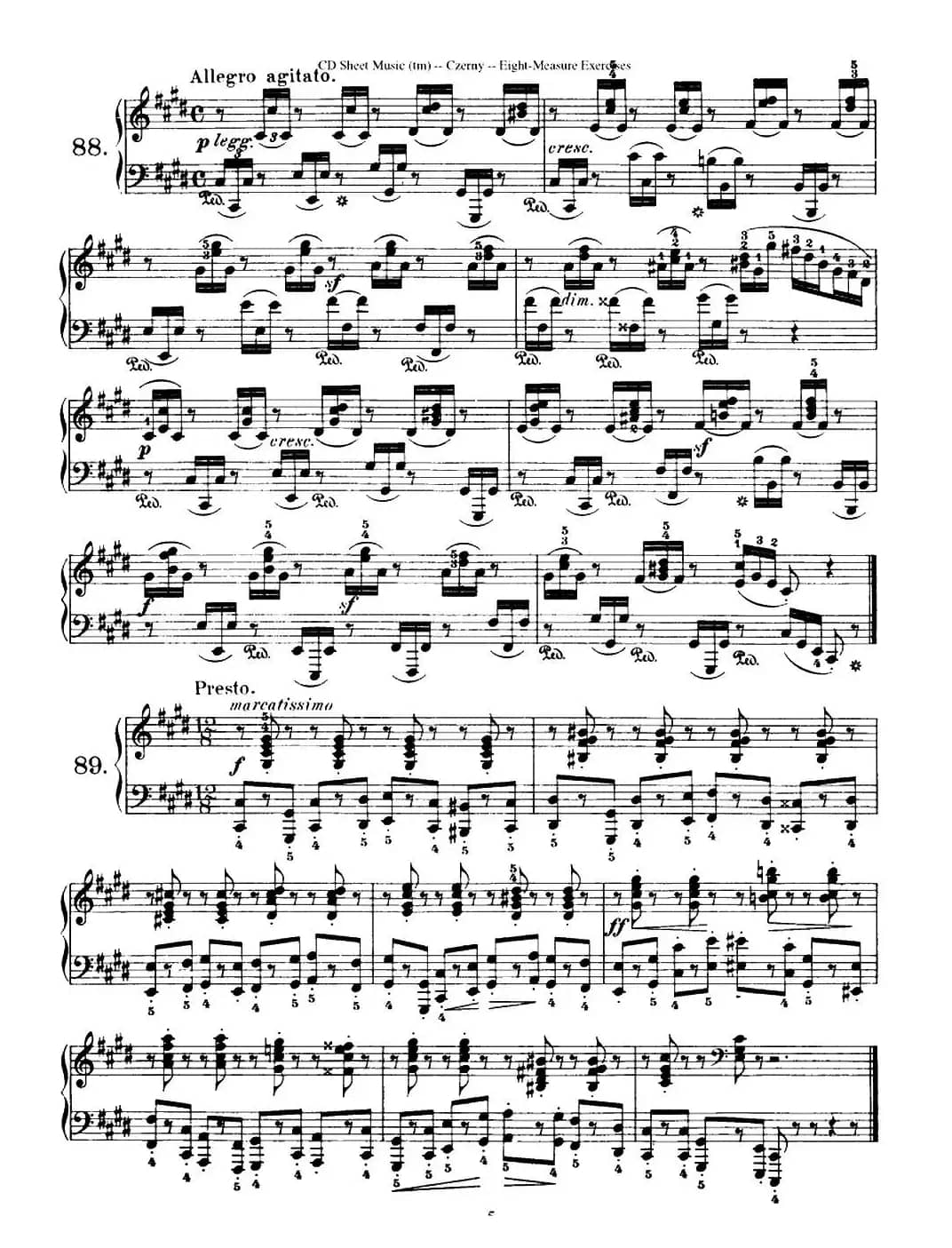 160 Eight- Measure Exercises.Op.821（车尔尼160首钢琴八小节练习曲（88——103））