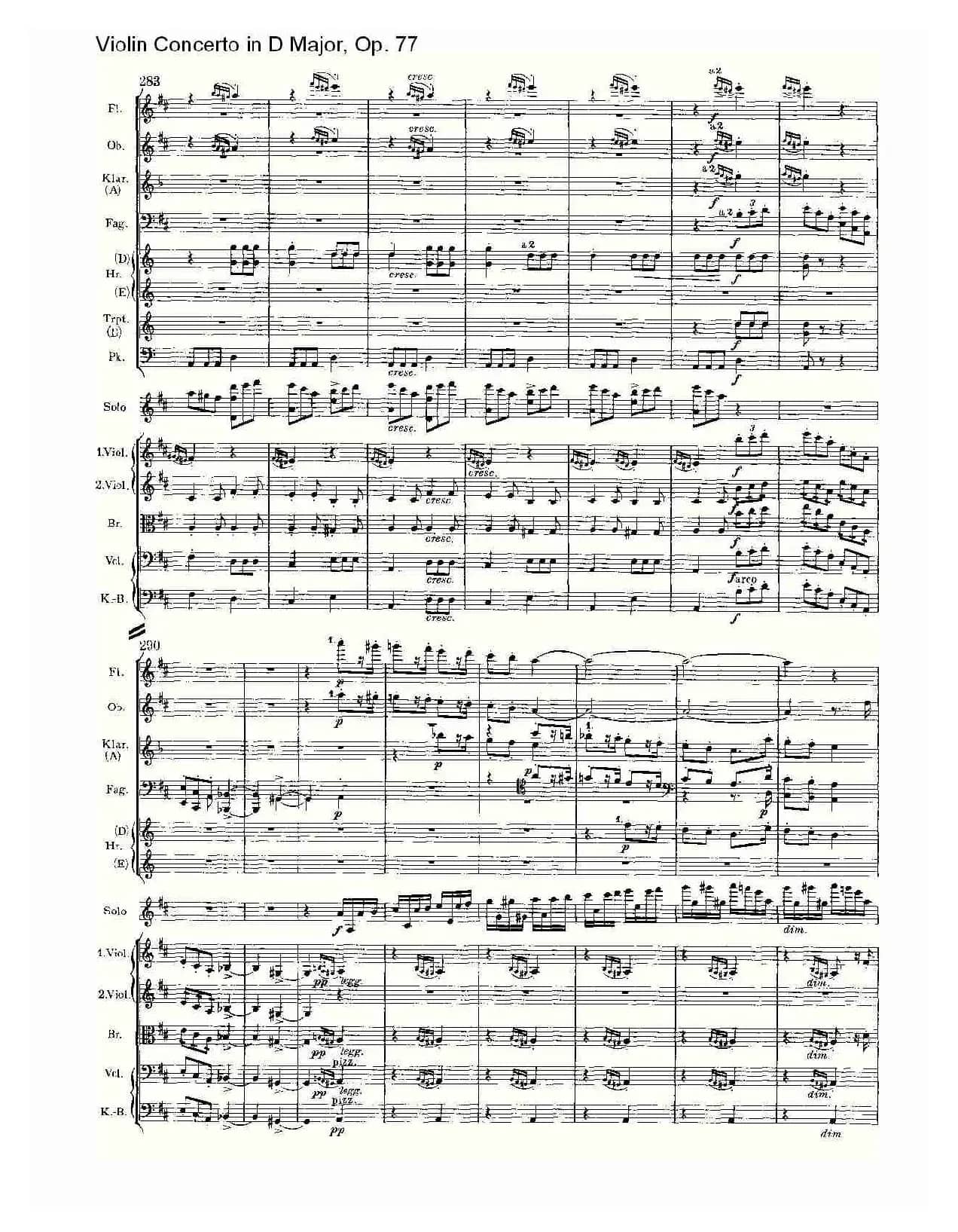 D大调小提琴协奏曲, Op.77第三乐章