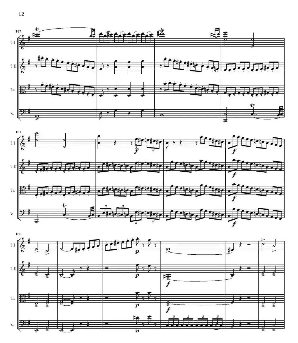 String Quartet nr.18 in E minor（E小调弦乐四重奏、P1-15）