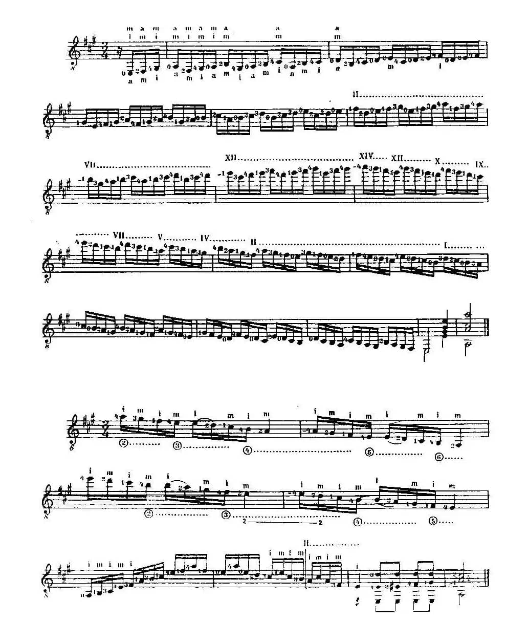 泰雷加高级技巧练习（古典吉他）