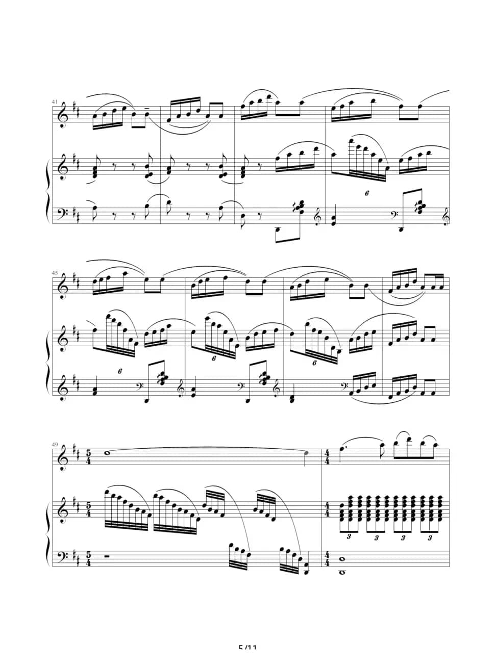 渔舟唱晚（钢琴伴奏谱）