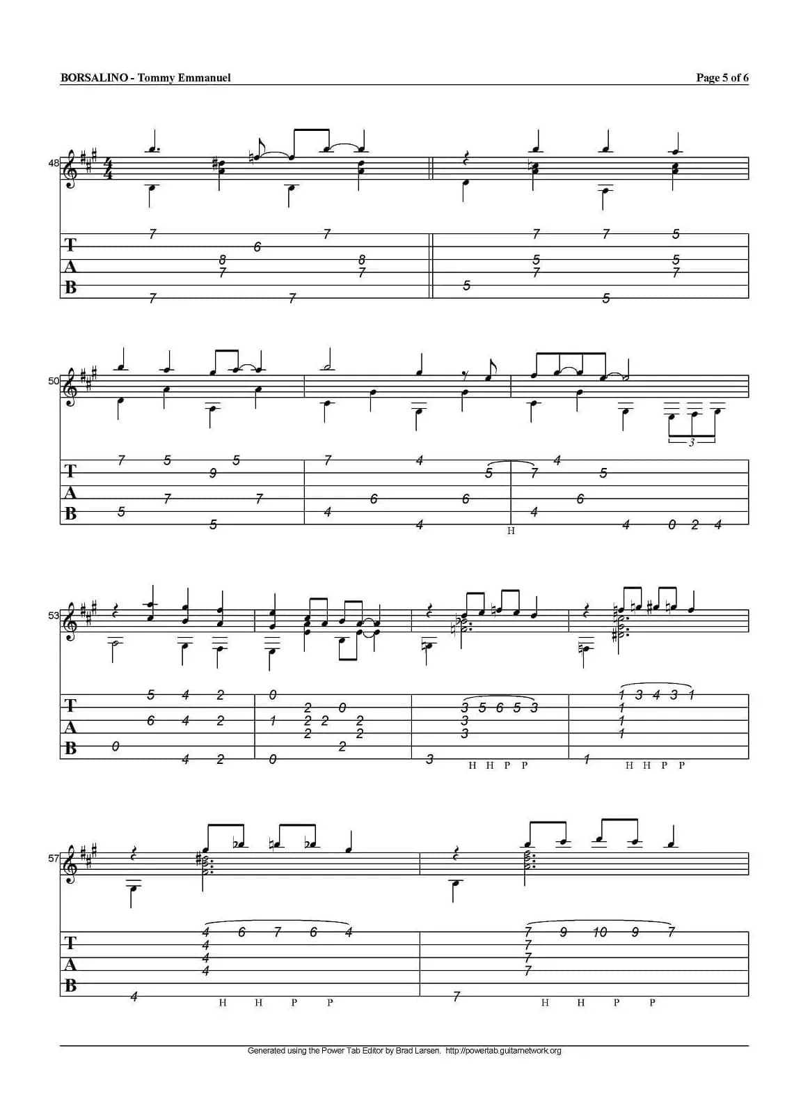 tommy emmanuel：borsalino（指弹吉他）