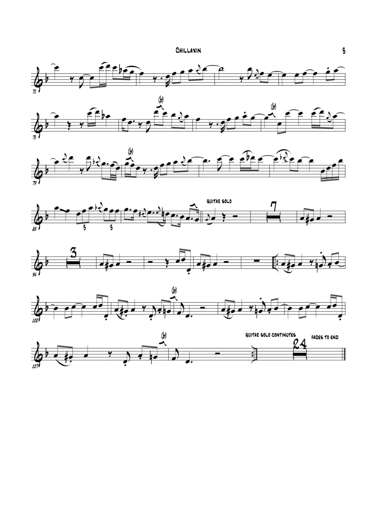 Chillaxin（中音萨克斯）