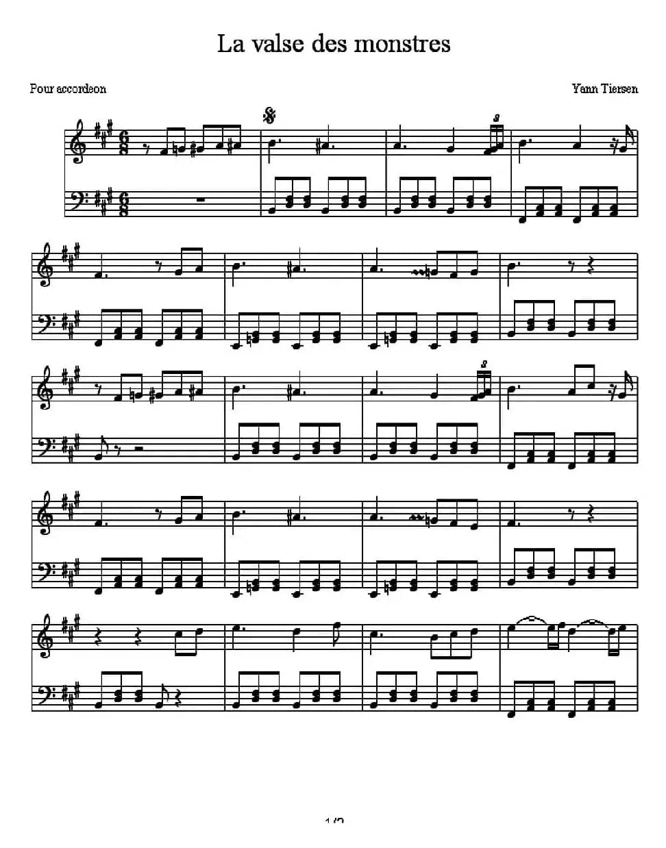 La valse des monstres（野兽圆舞曲）