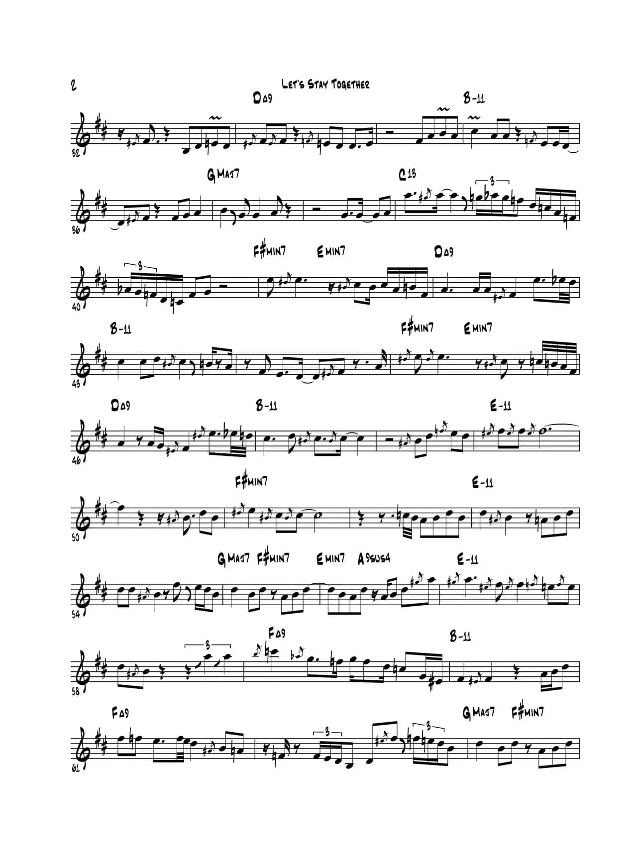 Lets Stay Together（中音萨克斯）