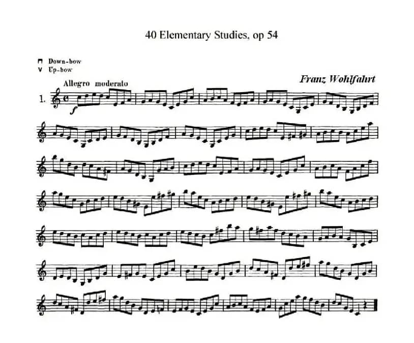 40首小提琴初级技巧练习曲之一