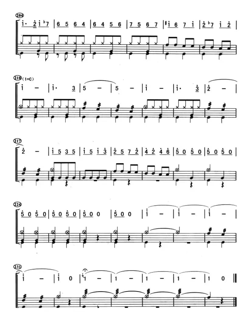 黄河的吼声（架子鼓、主旋律+鼓谱）