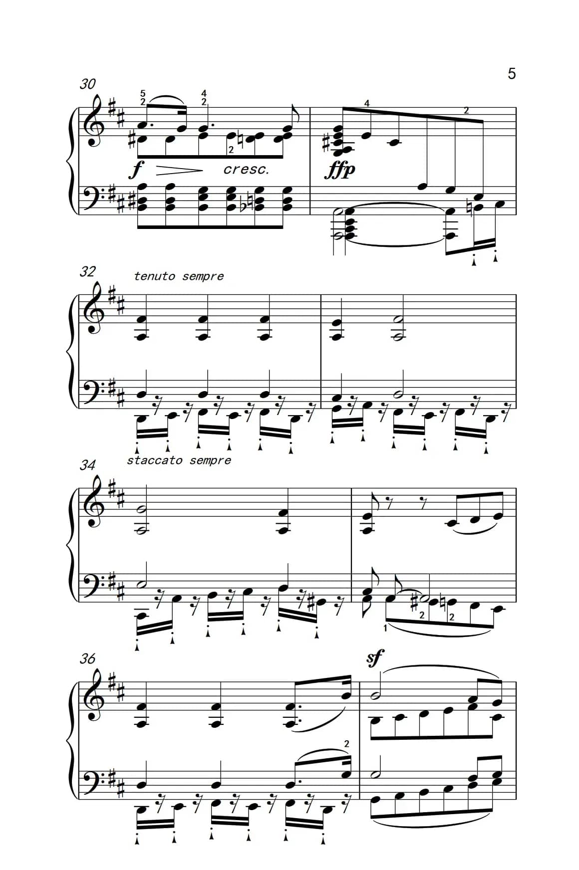 奏鸣曲 Opus 2 Nr.2 第二乐章（贝多芬奏鸣曲集 1）