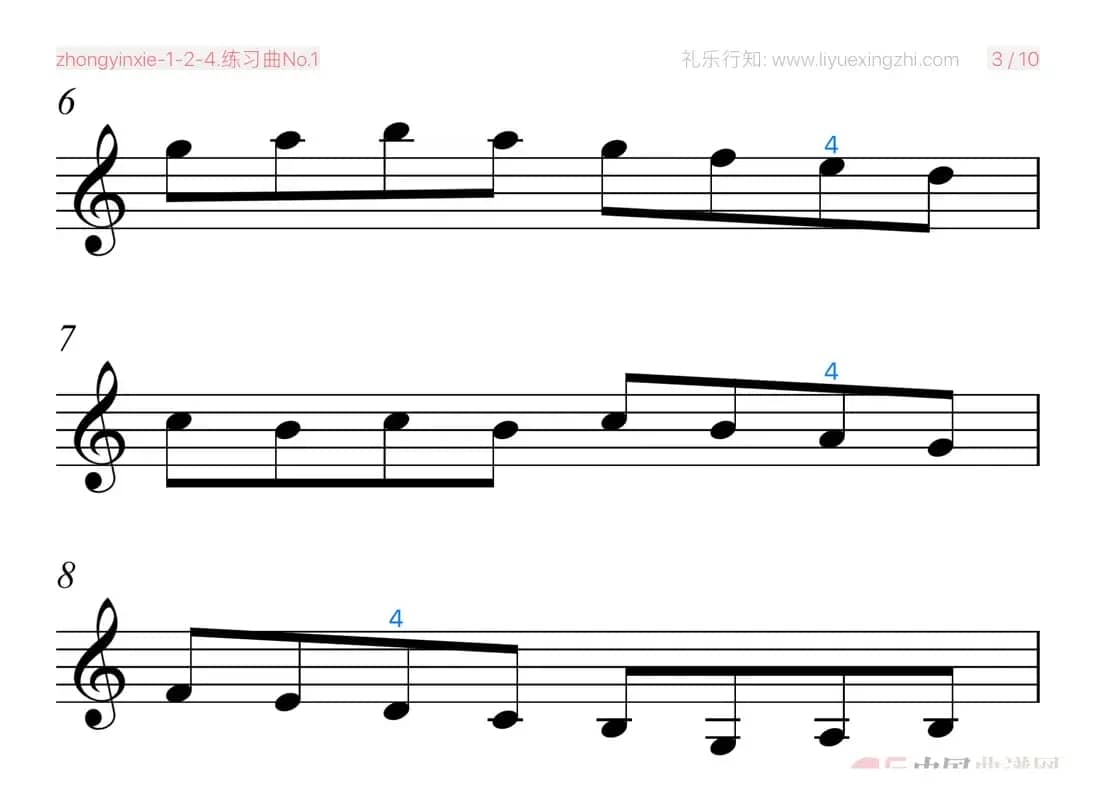 沃尔法特练习曲No.1（小提琴）