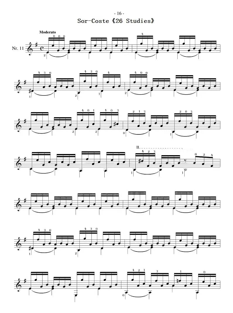 Sor-Coste《26 Studies》（STUDY 11）