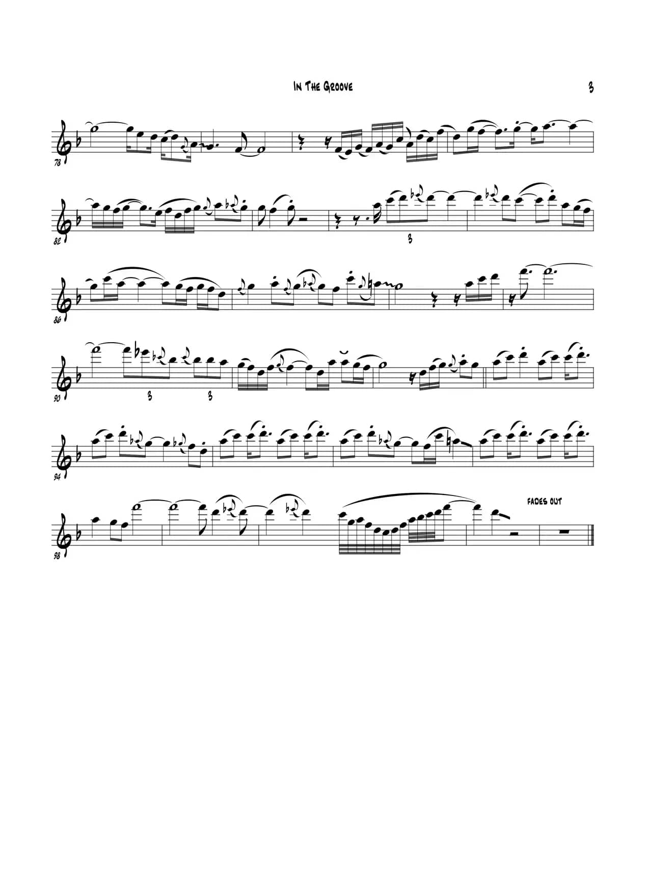 In The Groove（次中音萨克斯）