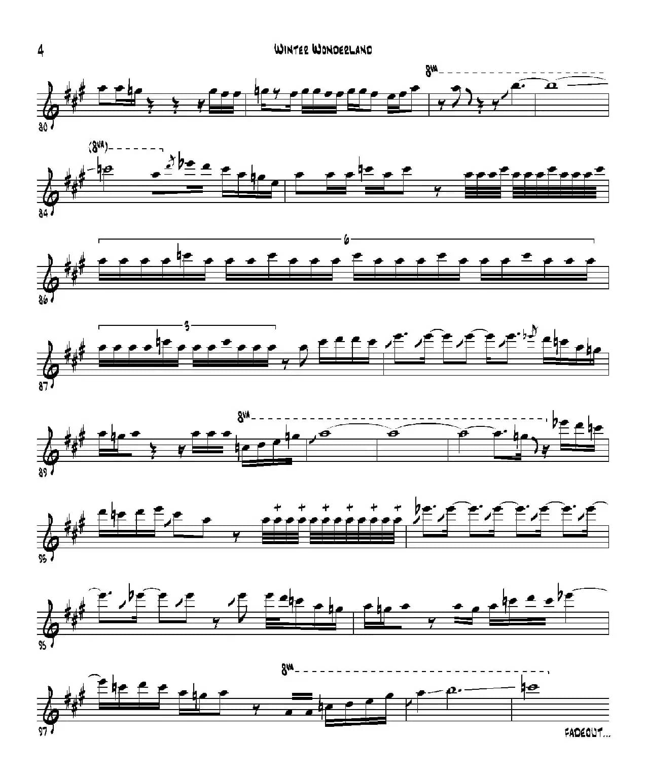 Winter Wonderland（中音萨克斯）