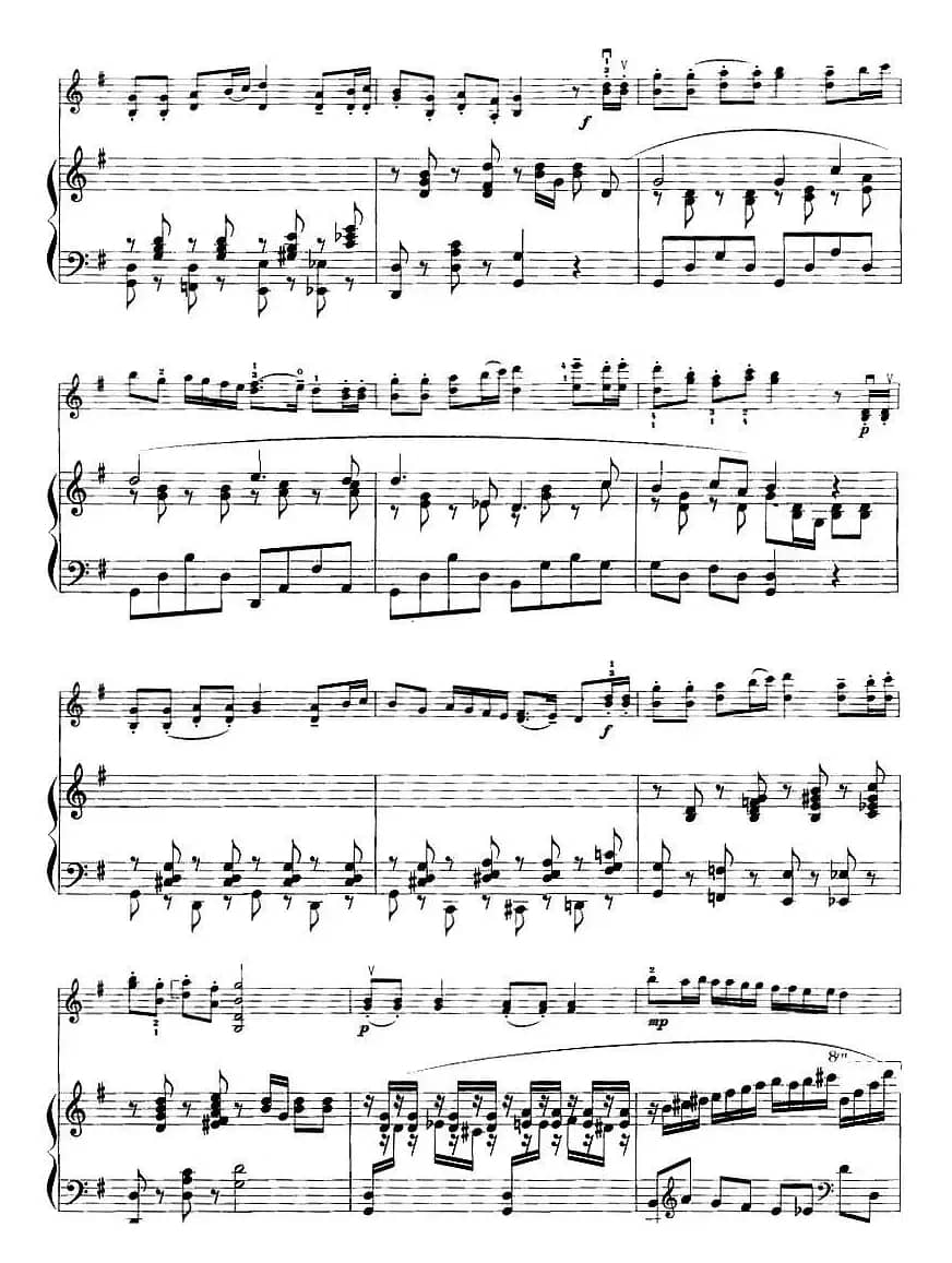 在密密的森林里（原名《游击队歌》）（小提琴+钢琴伴奏）