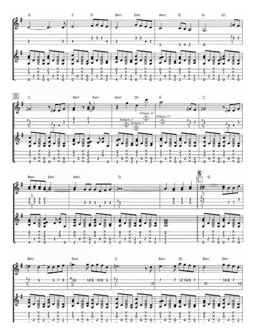 一定会再会（尤克里里指弹谱）