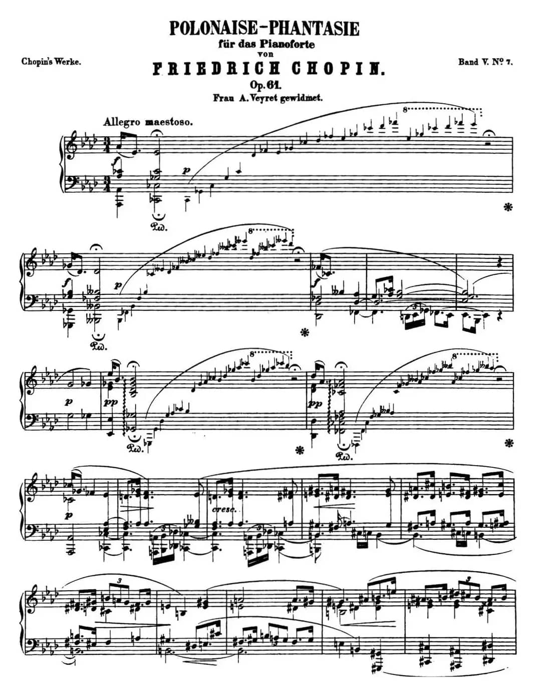 肖邦 幻想波兰舞曲 Op.61 降A大调 Polonaise