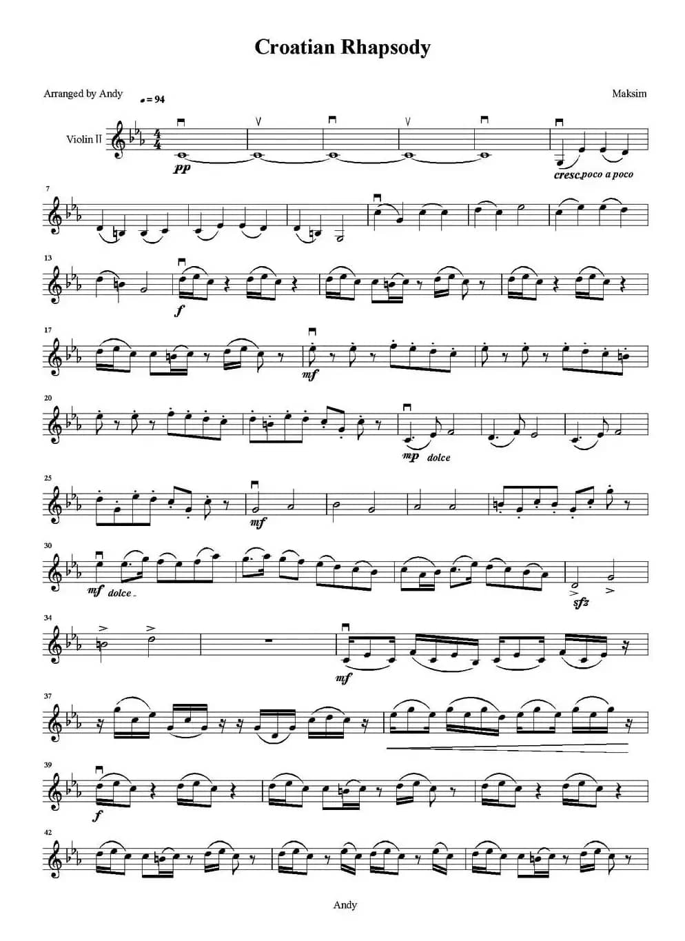 克罗地亚狂想曲（Croatian Rhapsody）