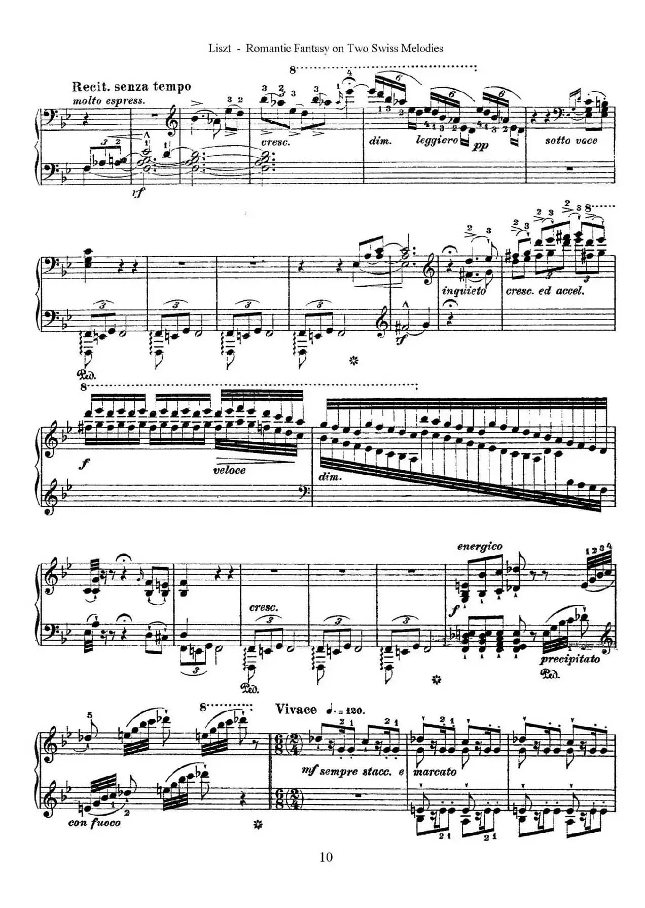 Romantic Fantasy on 2 Swiss Melodies Op.5（浪漫幻想曲）