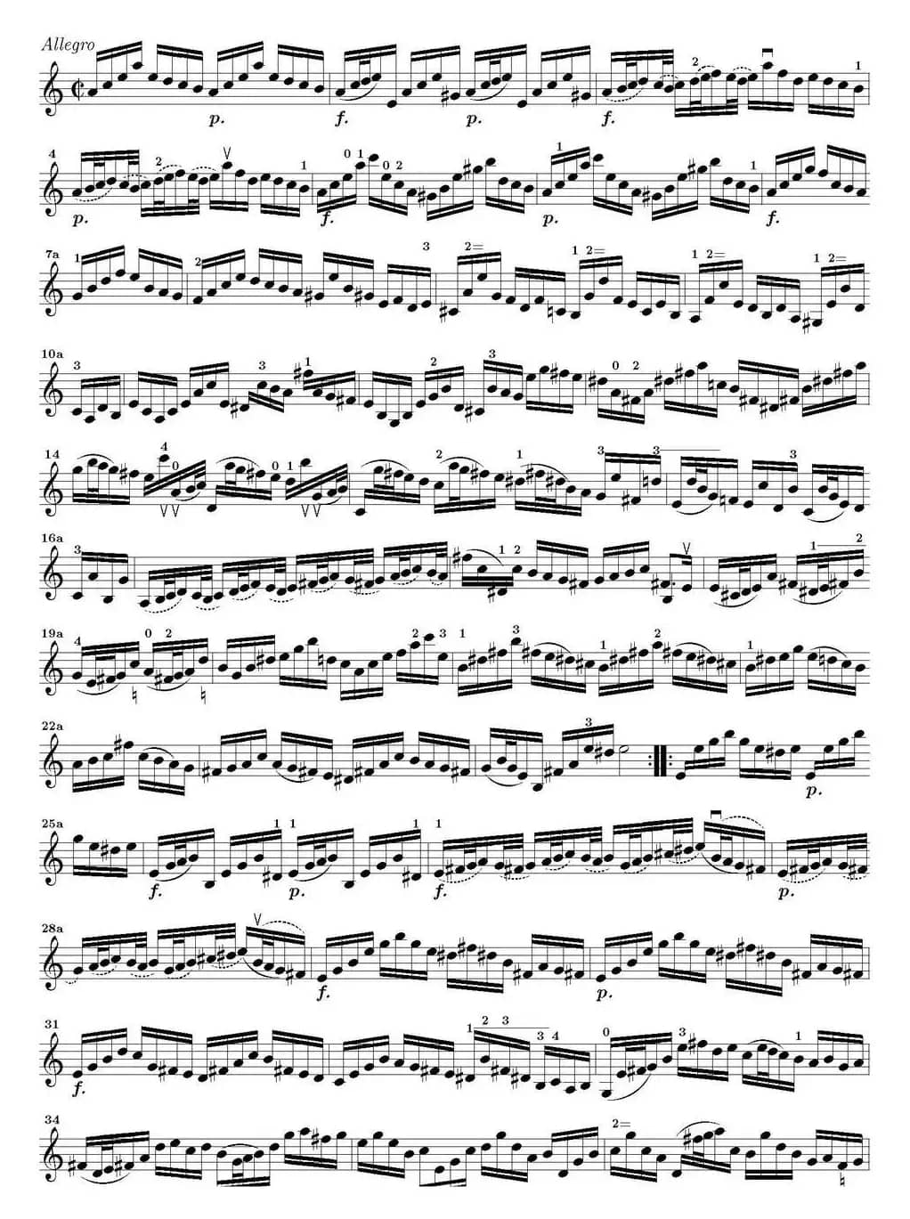 Bach Sonata BWV1003（无伴奏小提琴组曲）