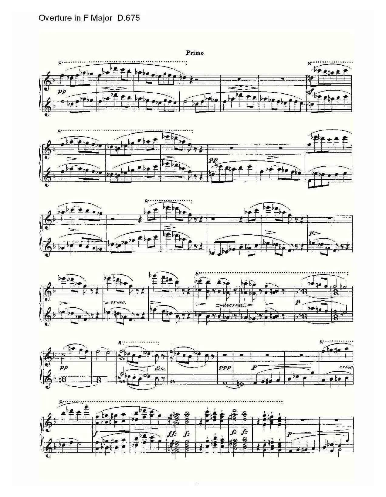 Overture in F Major D.675（Ｆ大调序曲 D.675）