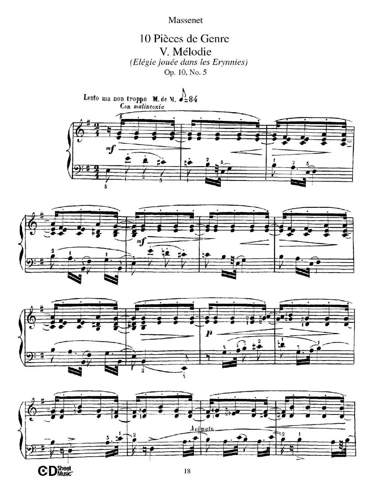 Dix Pièces de Genre Op.10（10首个性小品·Ⅴ）