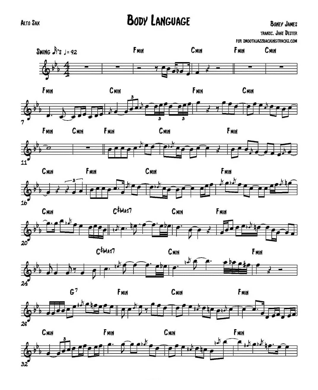 Body Language（中音萨克斯）