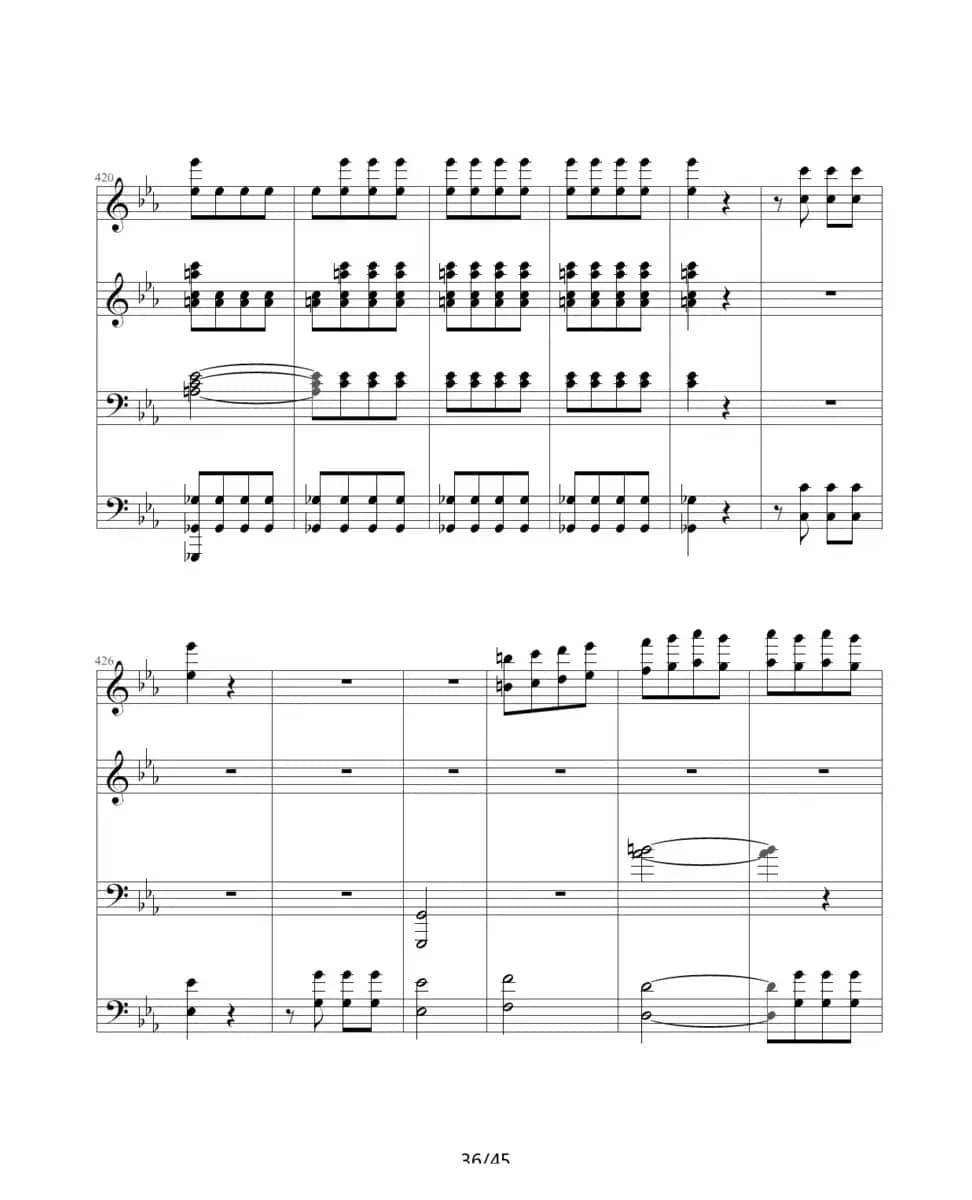 命运交响曲（四手联弹）