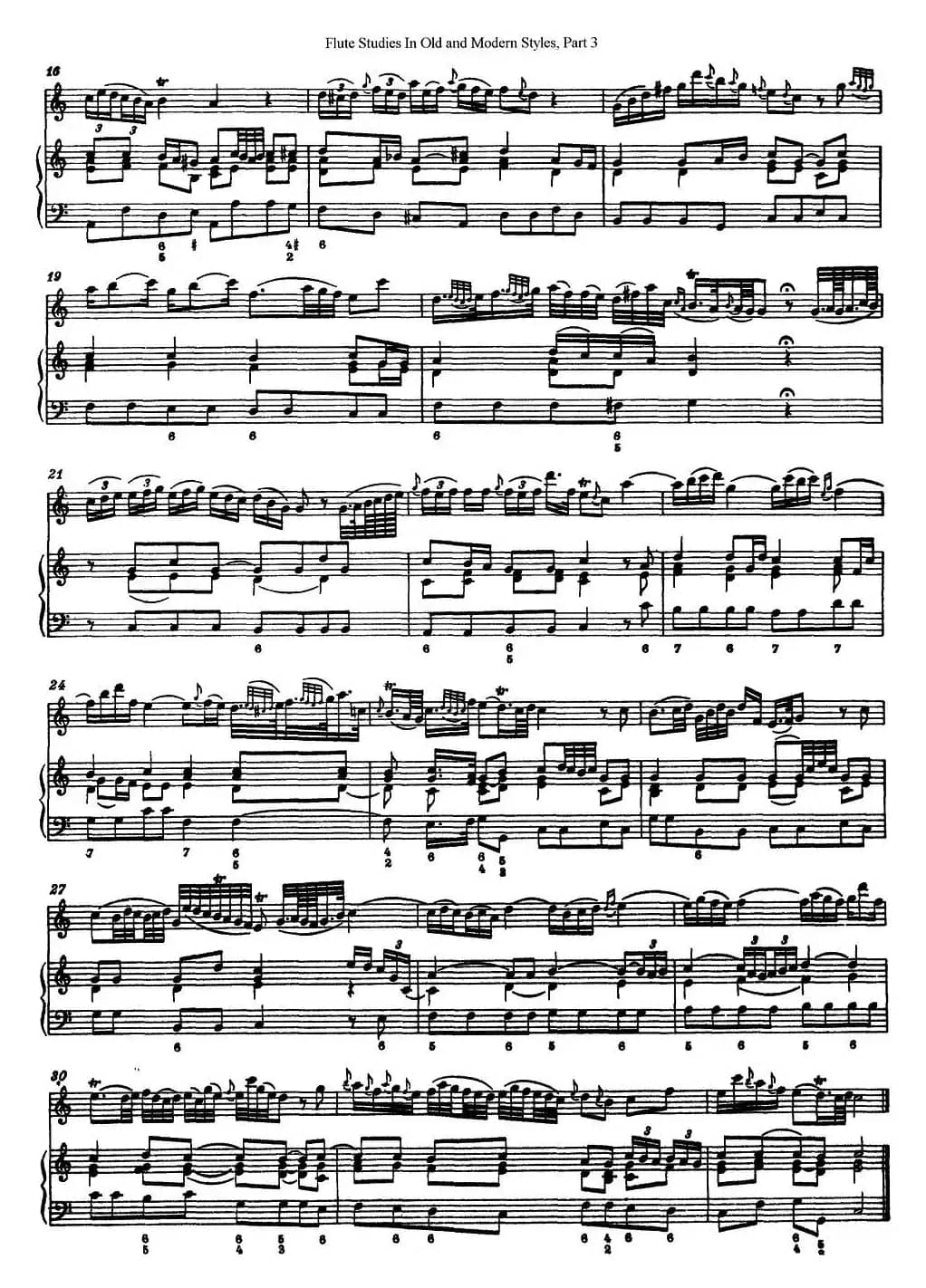 斯勒新老风格长笛练习重奏曲（第三部分）（NO.1-NO.2）