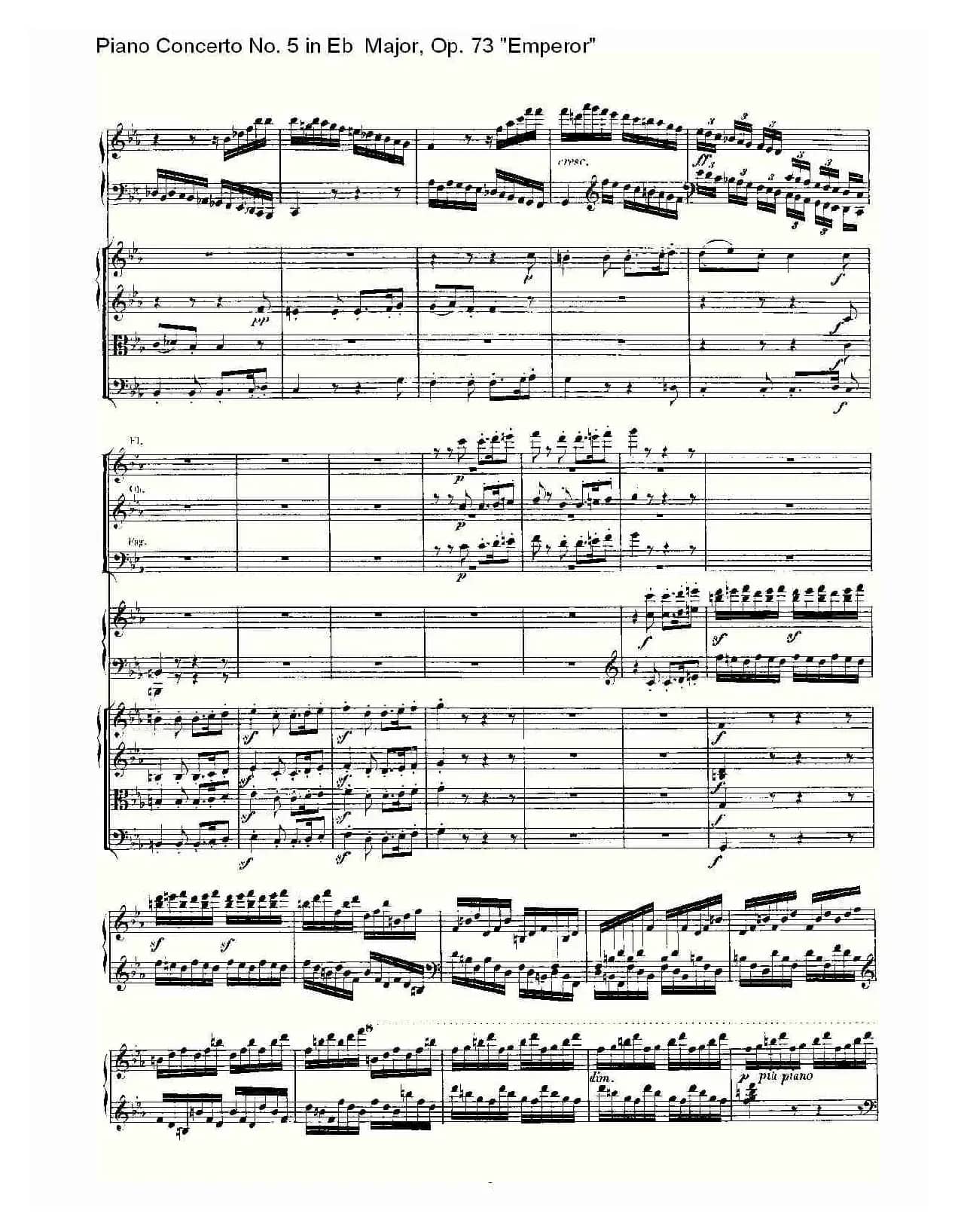 Eb大调钢琴第五协奏曲 Op.73“皇帝”第三乐章