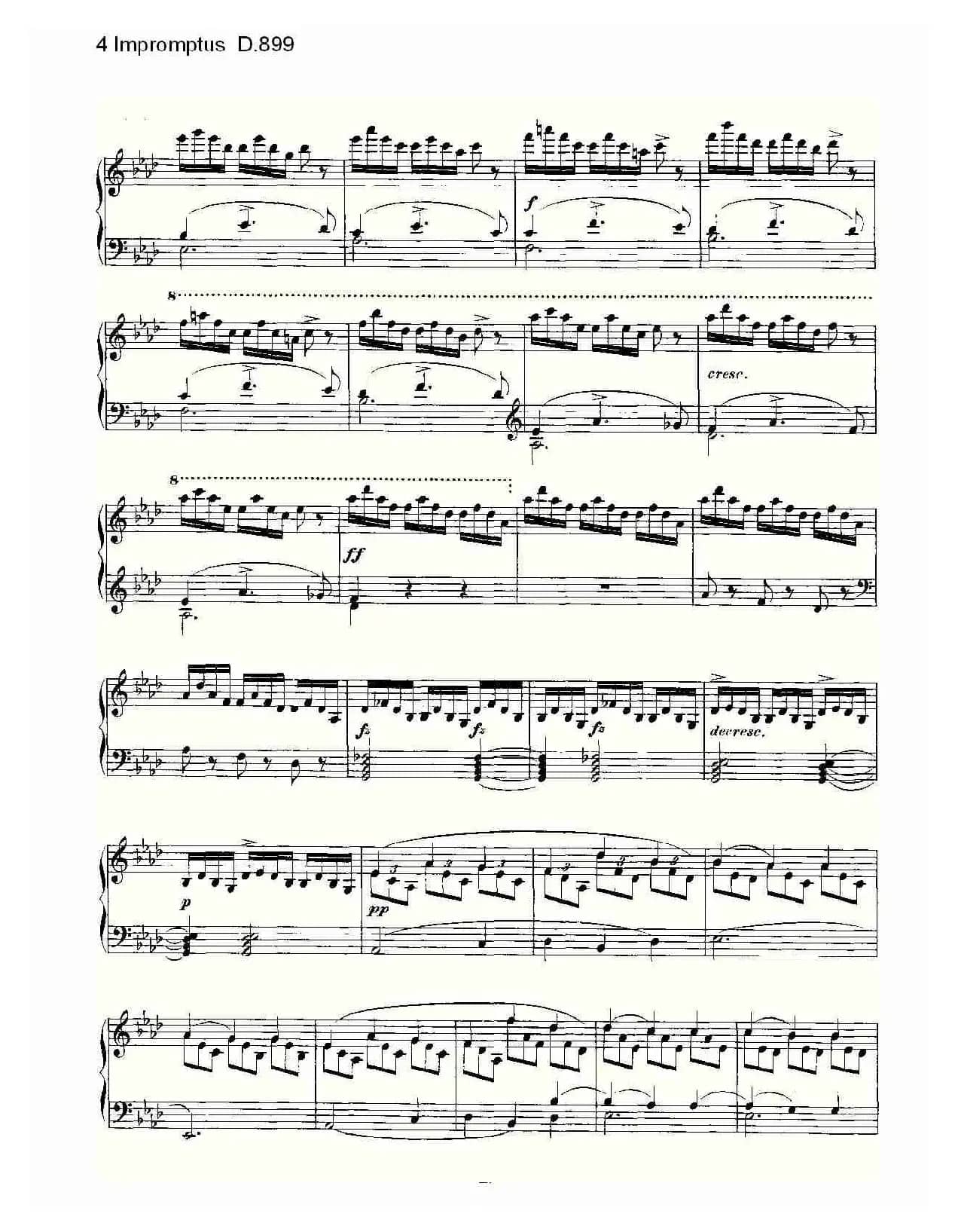 4 Impromptus D.899（4人即兴演奏 D.899）