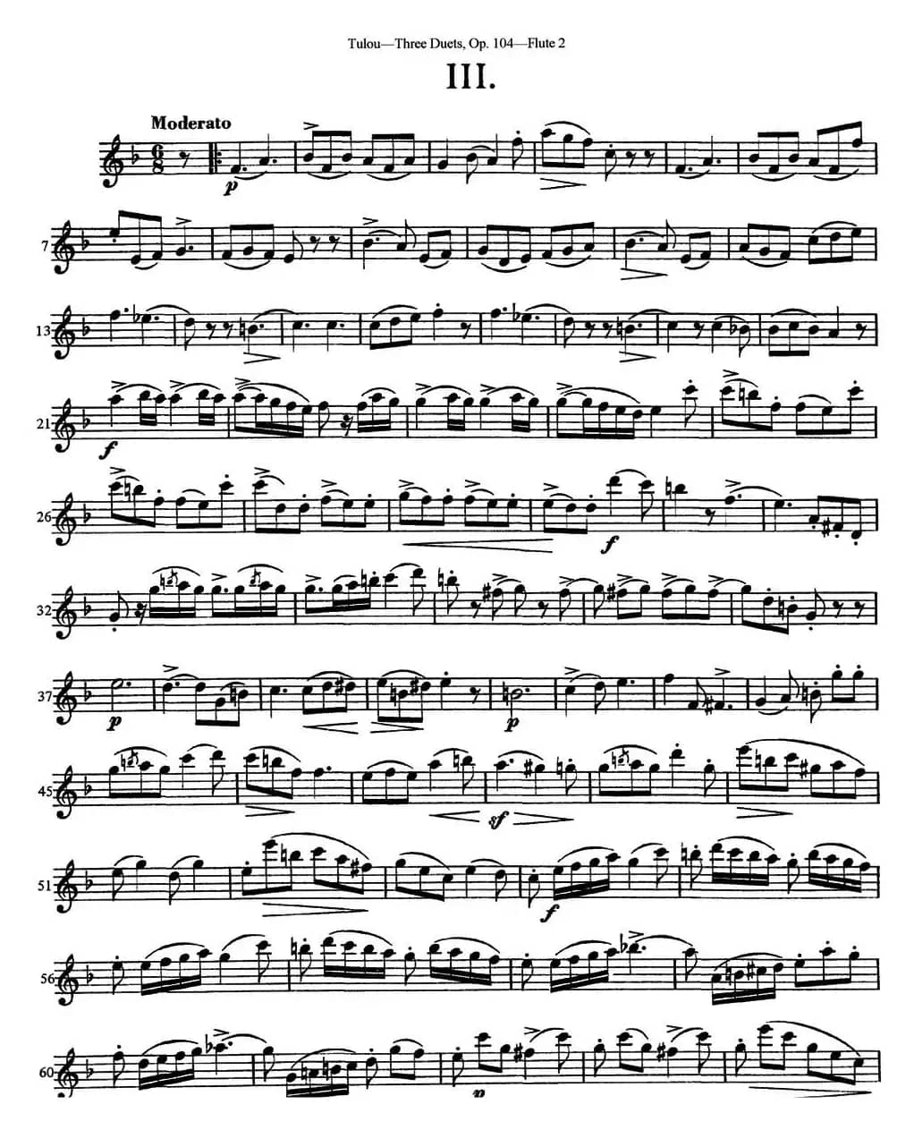 图露三首长笛简易重奏曲Op.104（Flute 2）（NO.3）