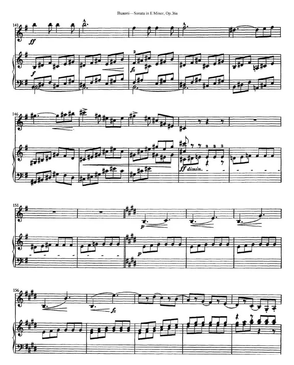 Violin Sonata No.2 in E Minor Op.36（小提琴+钢琴伴奏）