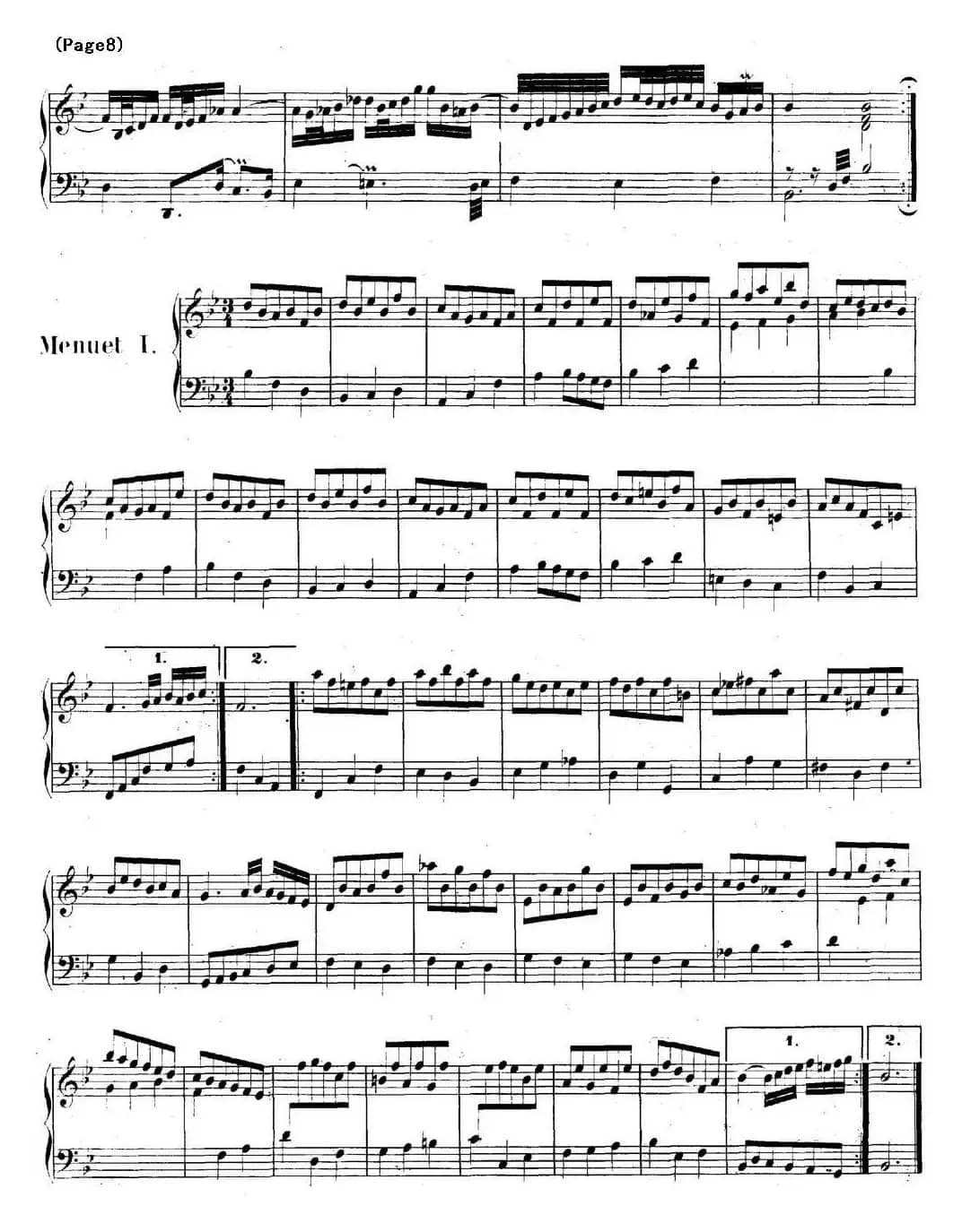 帕蒂塔6首德国组曲（No.1 降B大调 巴赫 Partita B-flat Major BWV825）