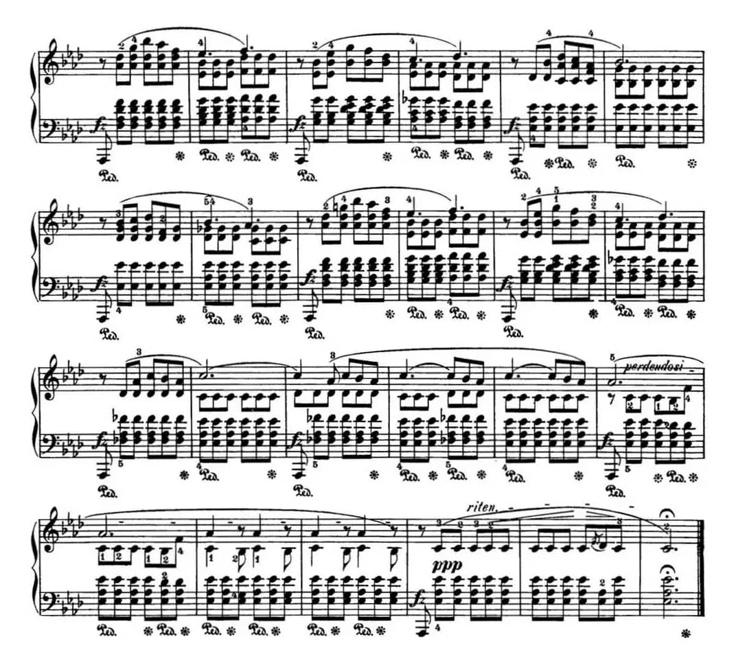 肖邦 24首钢琴前奏曲 Op.28 No.17 降A大调