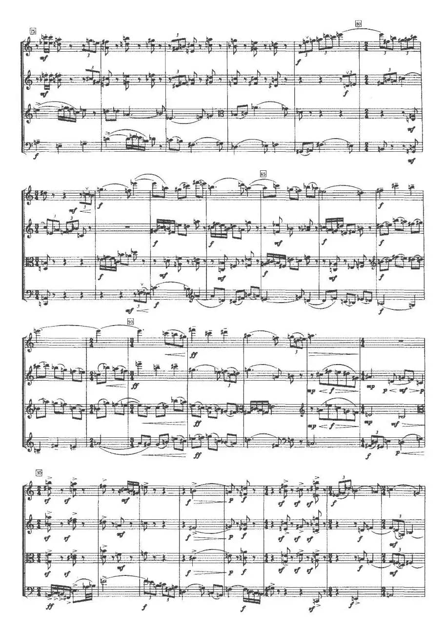 第三弦乐四重奏（第四乐章）