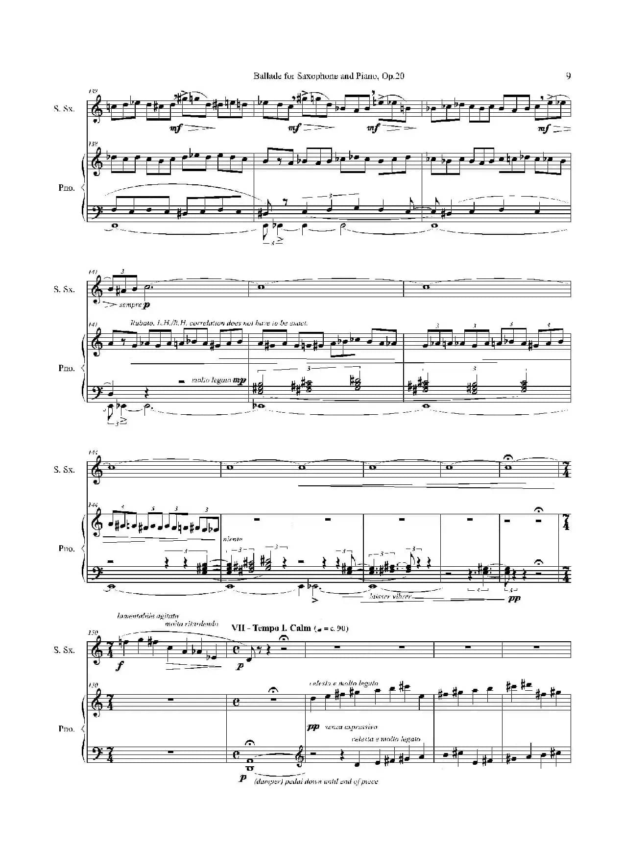 Ballade（叙事曲）Op.20（高音萨克斯+钢琴伴奏）