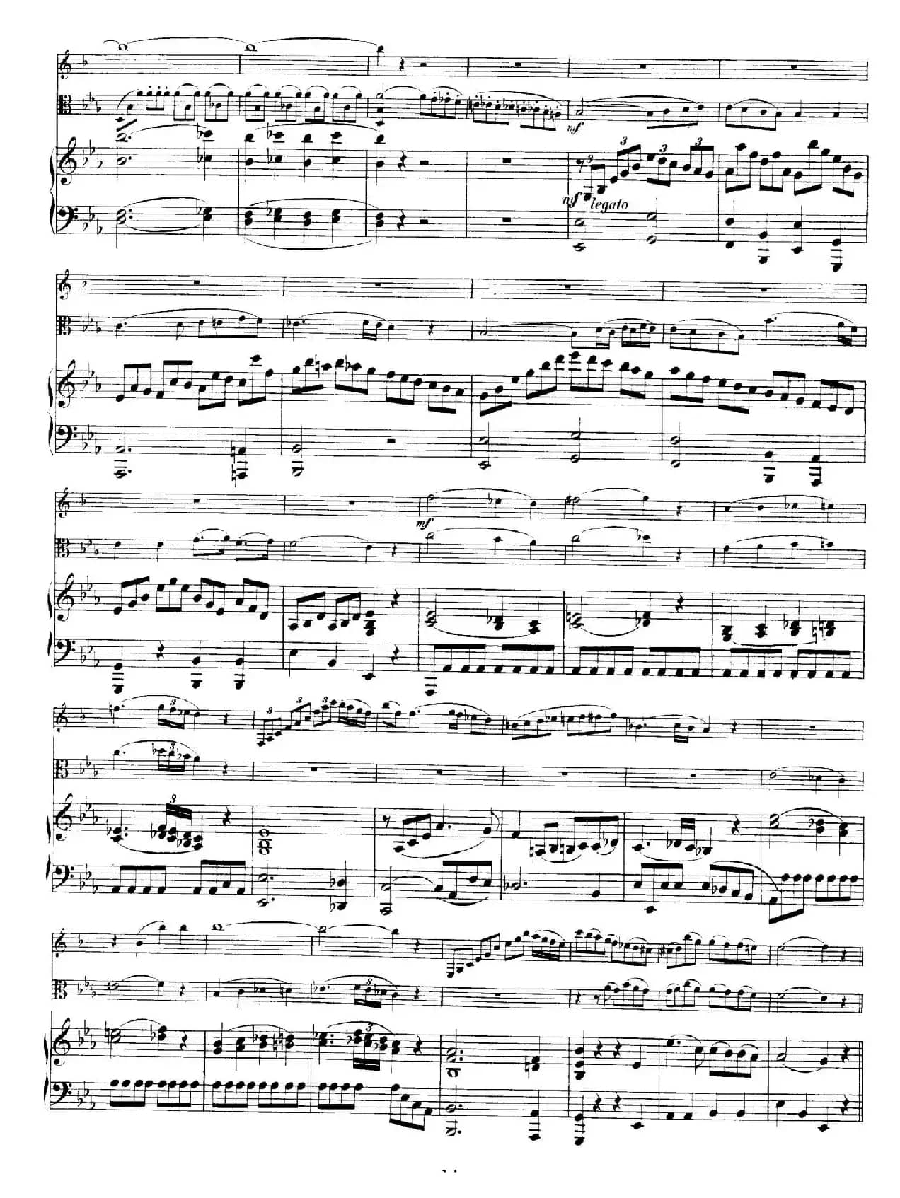 Piano Trio no.2 in E-flat Major K.498（降E大调钢琴三重奏）